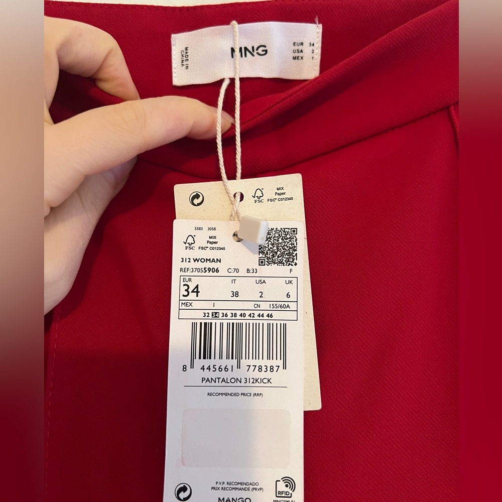 Mango red pants - Picture 2 of 3